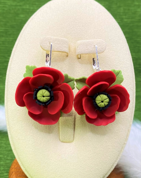 Earrings &quot;Big Poppy&quot;